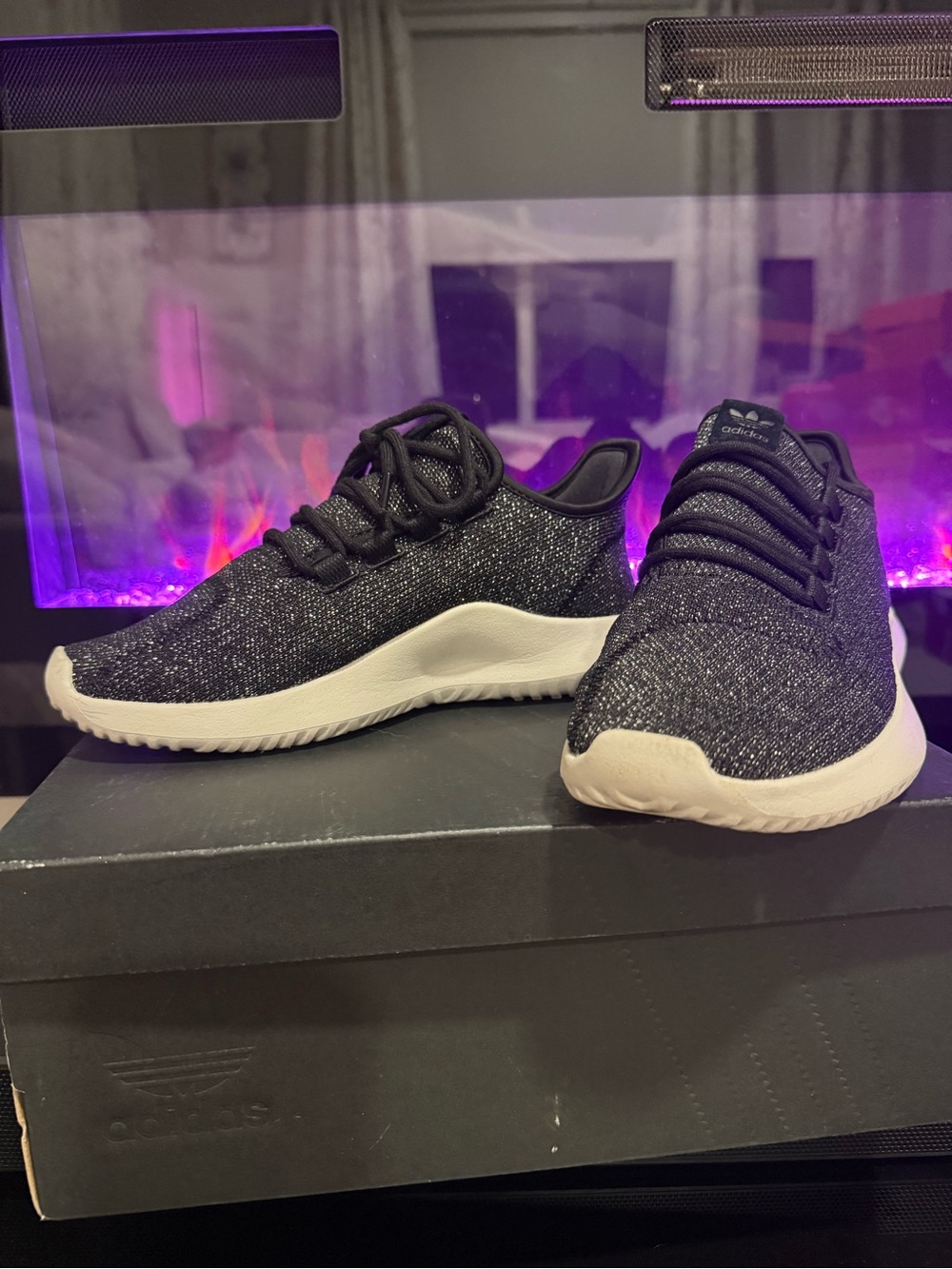Adidas Black Tubular Doom sparkle Sneakers